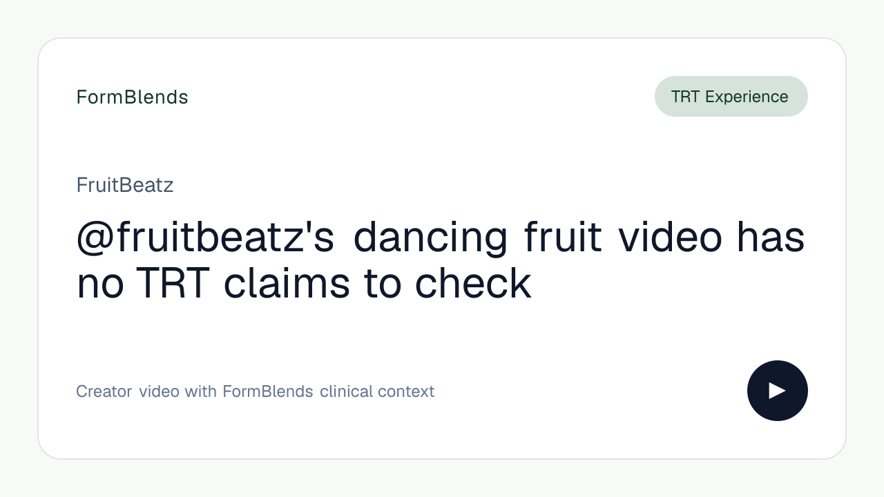 @fruitbeatz's dancing fruit video has no TRT claims to check