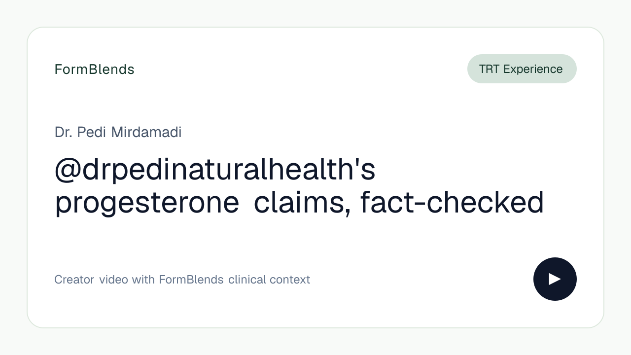 @drpedinaturalhealth's progesterone claims, fact-checked