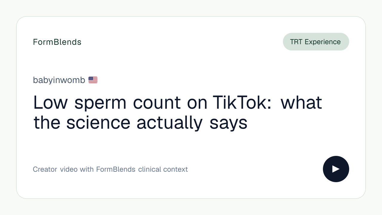Low sperm count on TikTok: what the science actually says