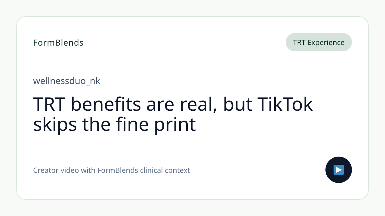 TRT benefits are real, but TikTok skips the fine print