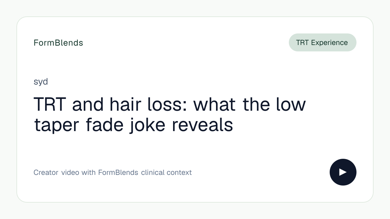 TRT and hair loss: what the low taper fade joke reveals