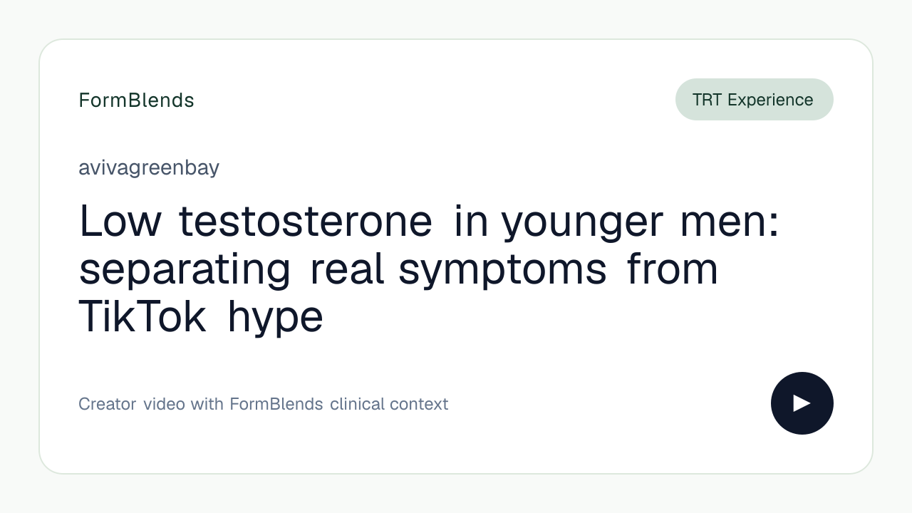 Low testosterone in younger men: separating real symptoms from TikTok hype