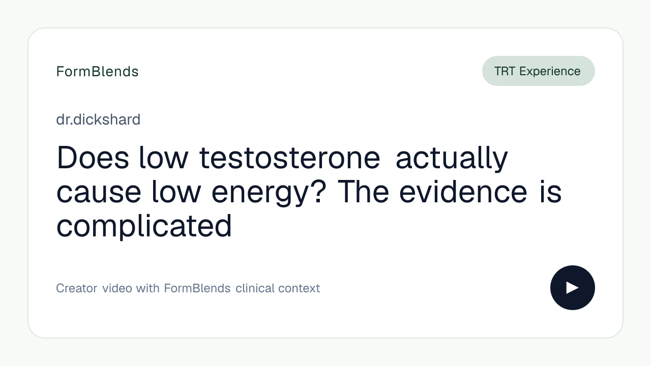 Does low testosterone actually cause low energy? The evidence is complicated