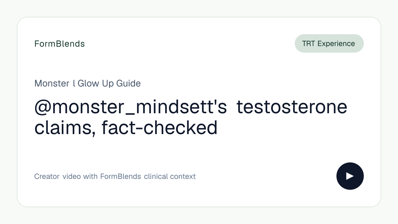 @monster_mindsett's testosterone claims, fact-checked