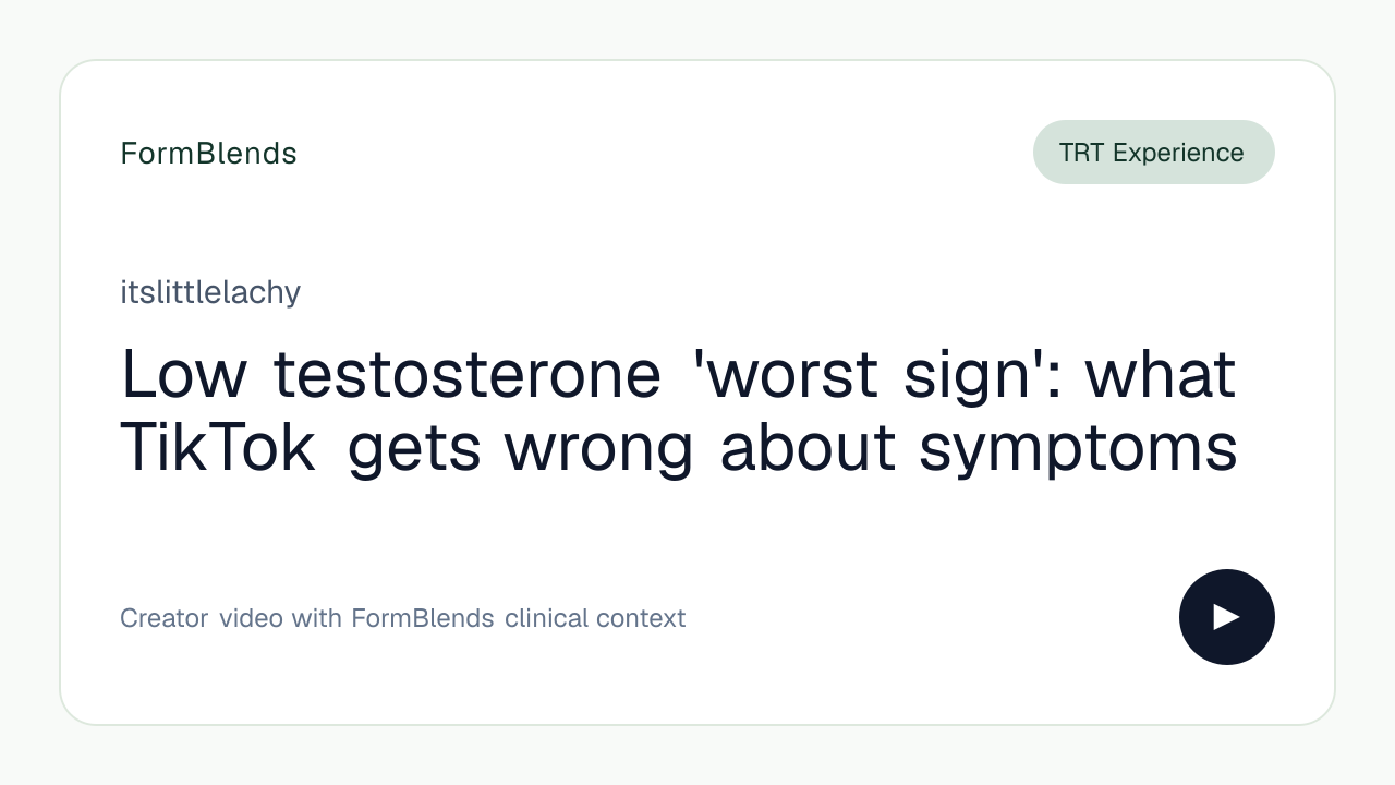 Low testosterone 'worst sign': what TikTok gets wrong about symptoms