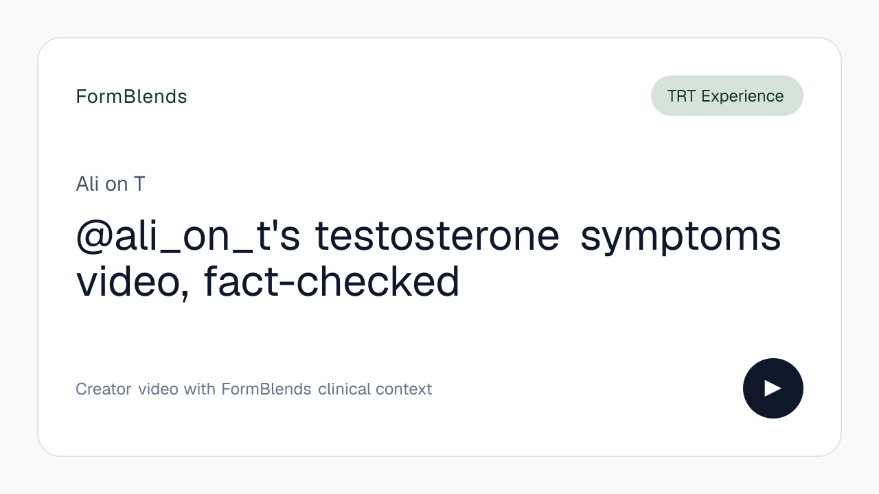@ali_on_t's testosterone symptoms video, fact-checked