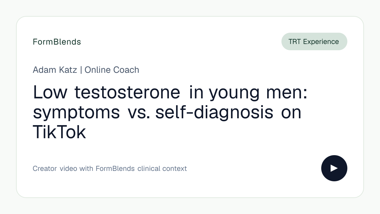 Low testosterone in young men: symptoms vs. self-diagnosis on TikTok