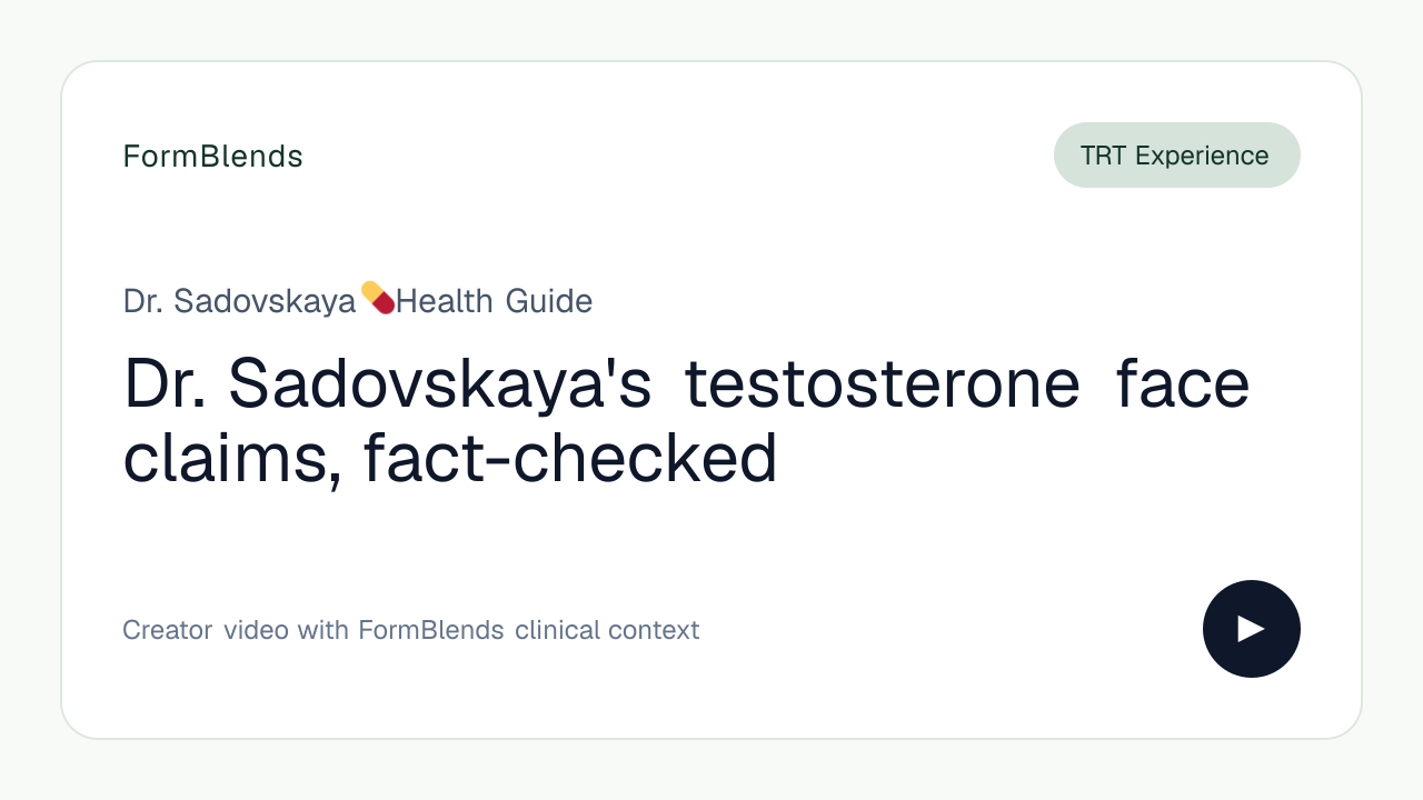 Dr. Sadovskaya's testosterone face claims, fact-checked