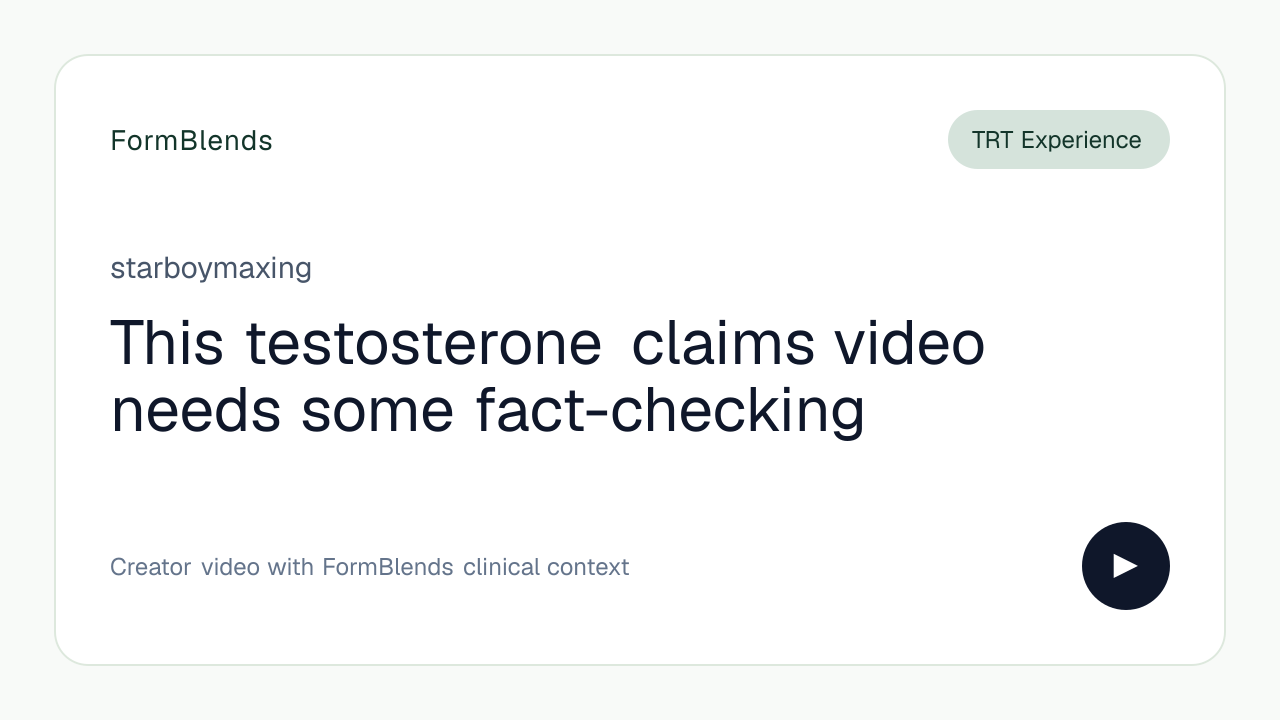 This testosterone claims video needs some fact-checking