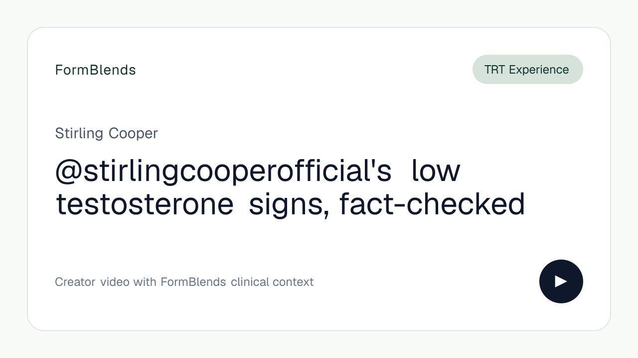 @stirlingcooperofficial's low testosterone signs, fact-checked