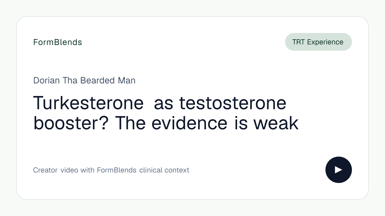 Turkesterone as testosterone booster? The evidence is weak
