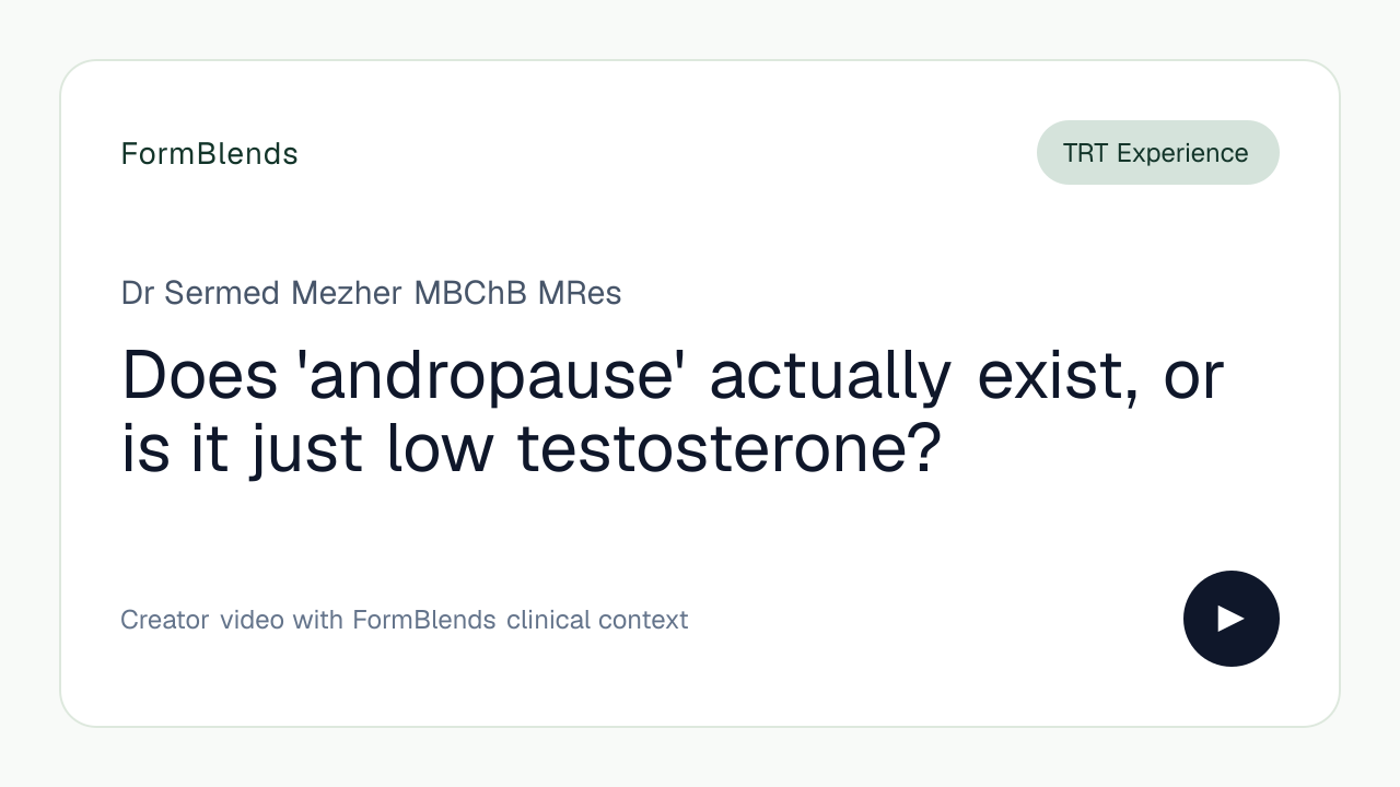 Does 'andropause' actually exist, or is it just low testosterone?