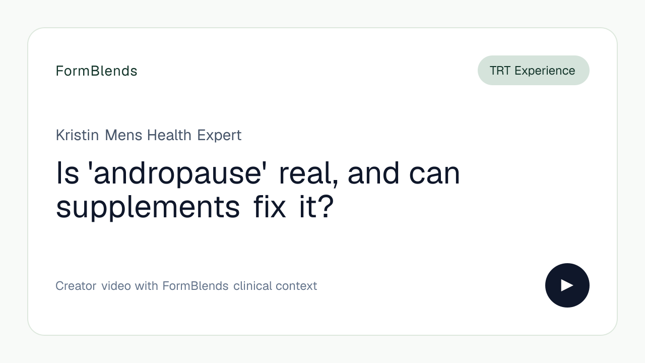 Is 'andropause' real, and can supplements fix it?