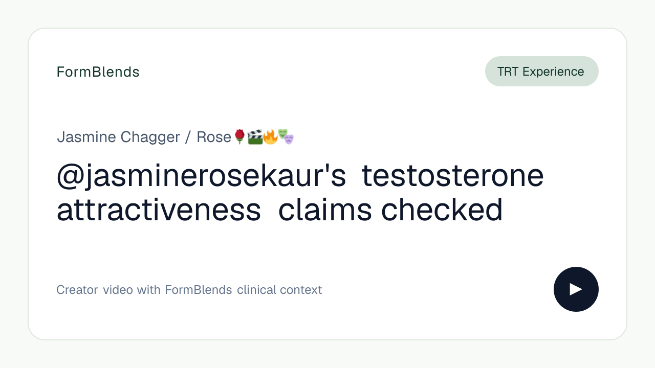 @jasminerosekaur's testosterone attractiveness claims checked