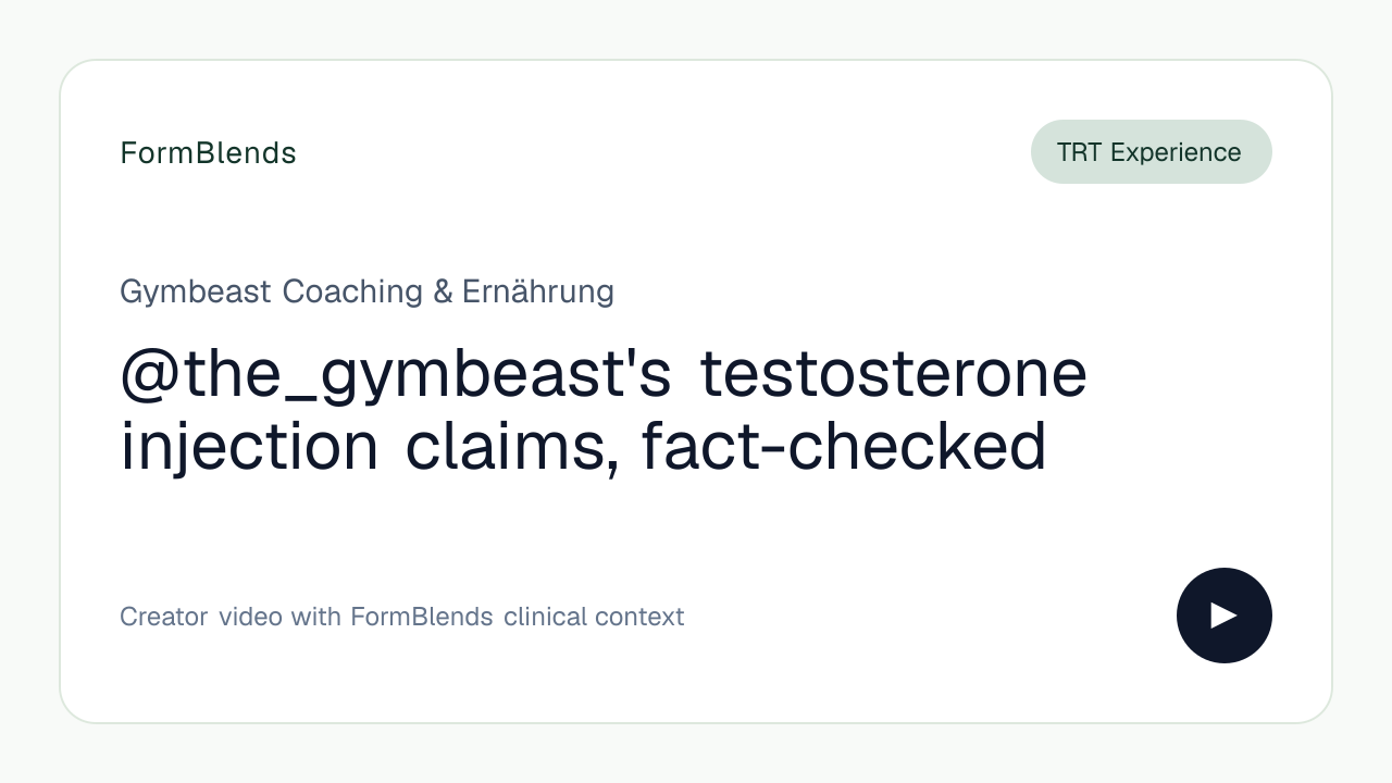 @the_gymbeast's testosterone injection claims, fact-checked