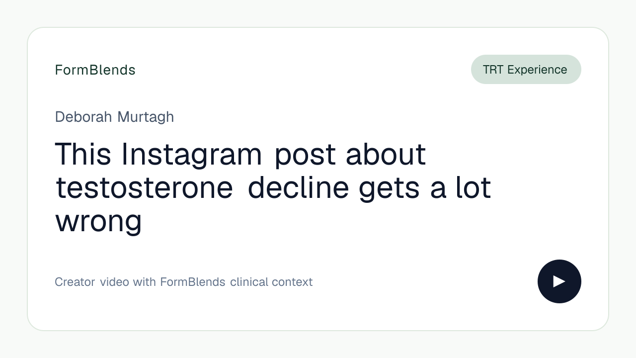 This Instagram post about testosterone decline gets a lot wrong