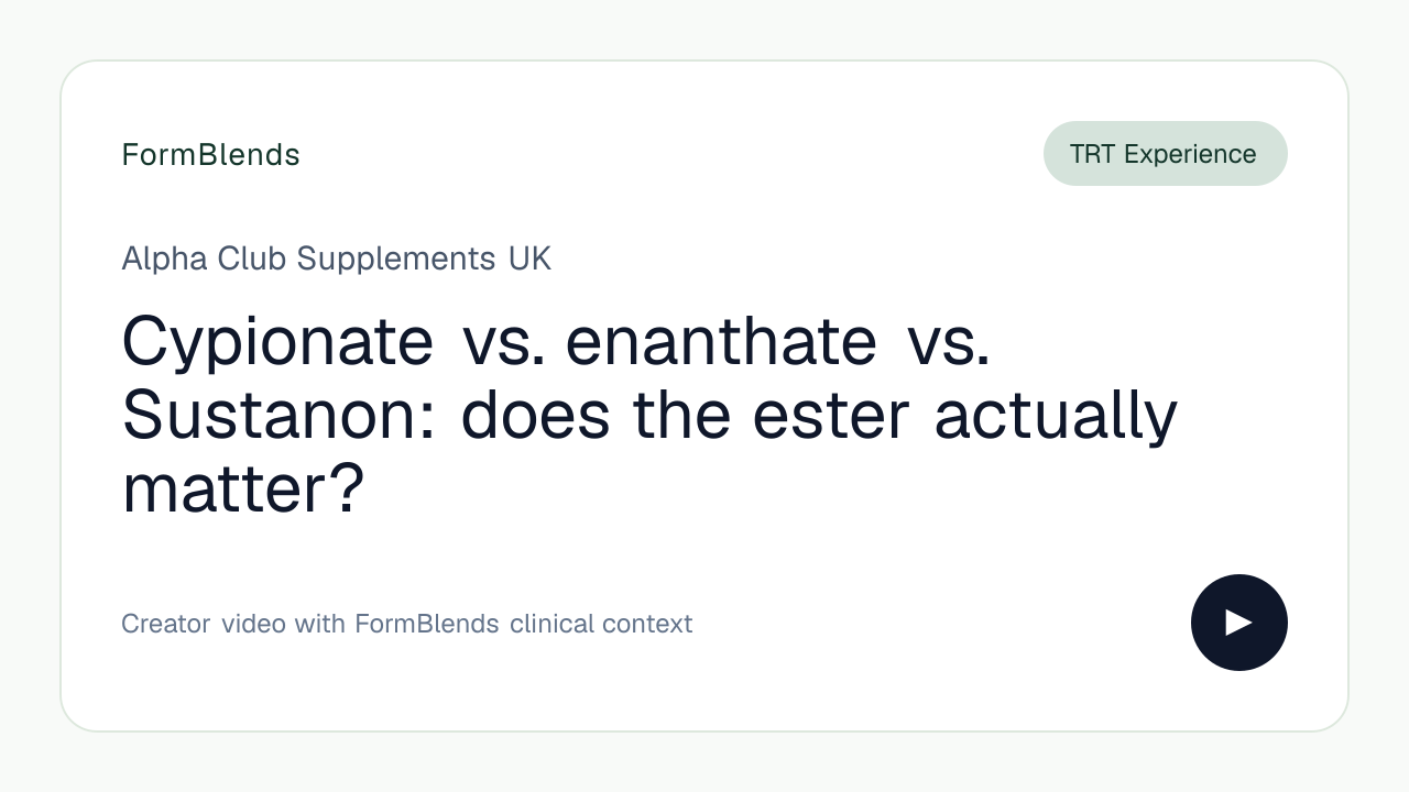 Cypionate vs. enanthate vs. Sustanon: does the ester actually matter?