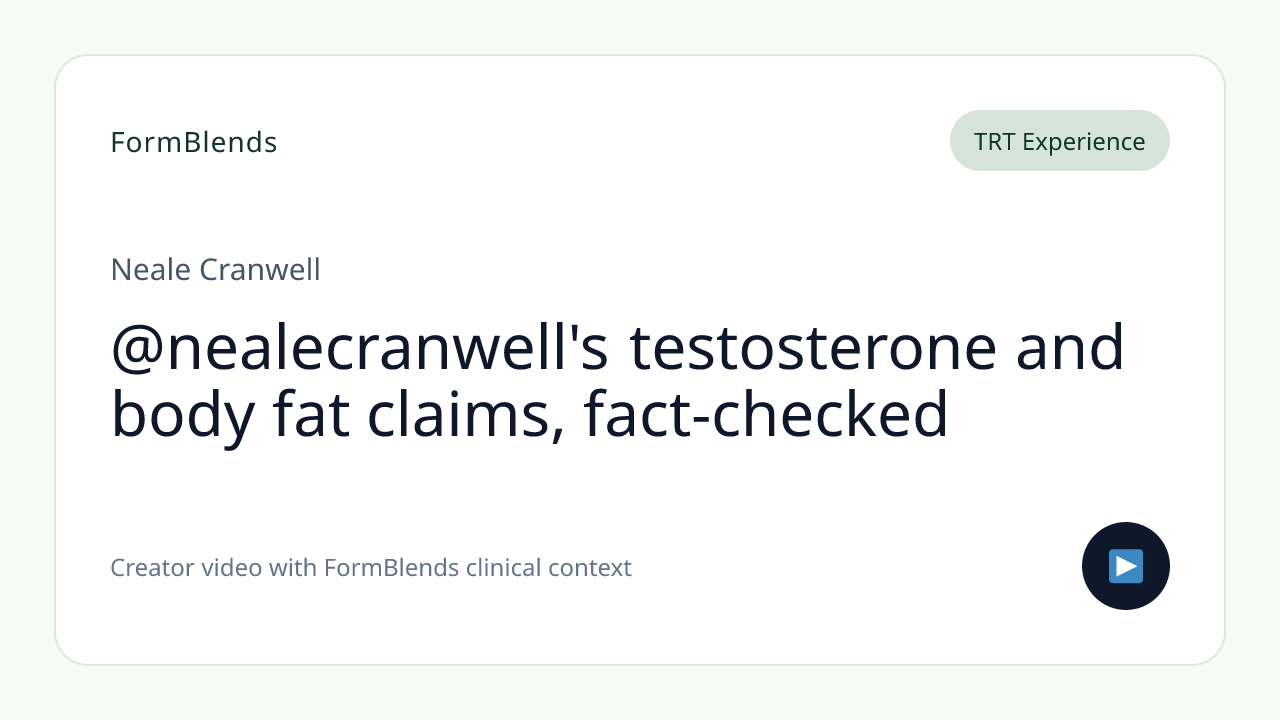 @nealecranwell's testosterone and body fat claims, fact-checked