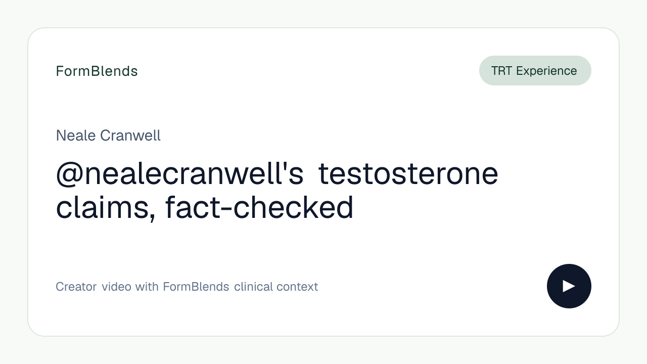 @nealecranwell's testosterone claims, fact-checked