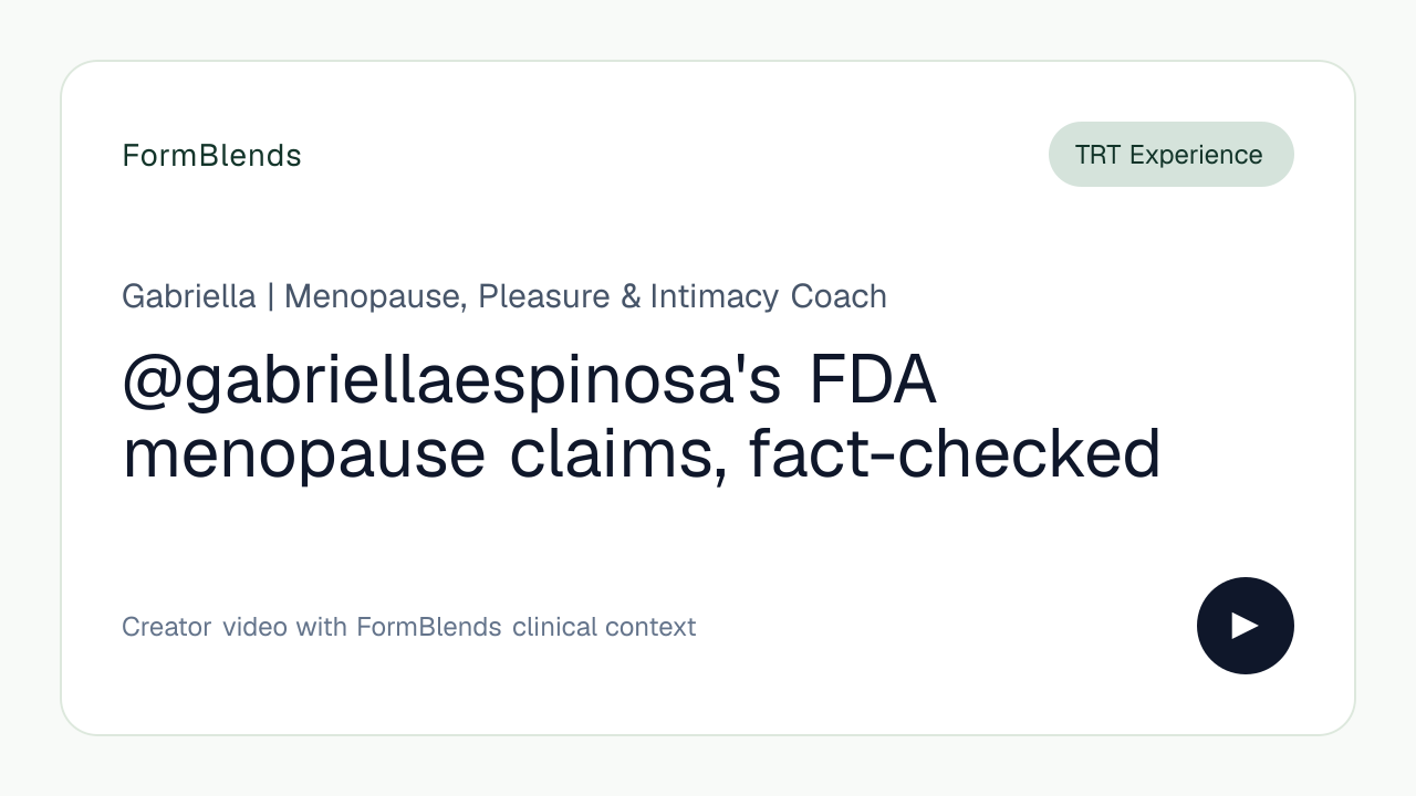 @gabriellaespinosa's FDA menopause claims, fact-checked