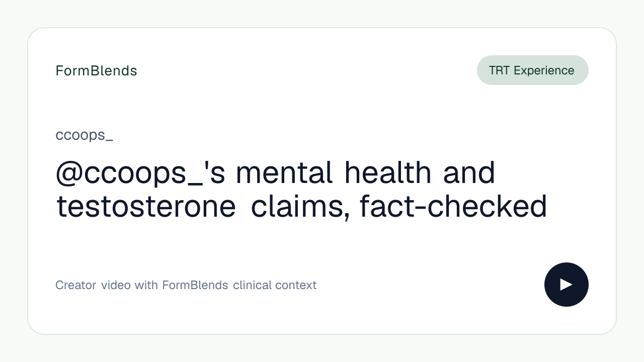 @ccoops_'s mental health and testosterone claims, fact-checked