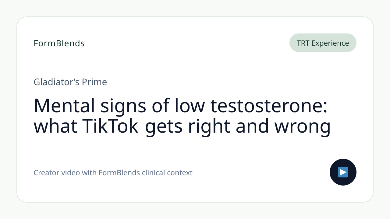 Mental signs of low testosterone: what TikTok gets right and wrong