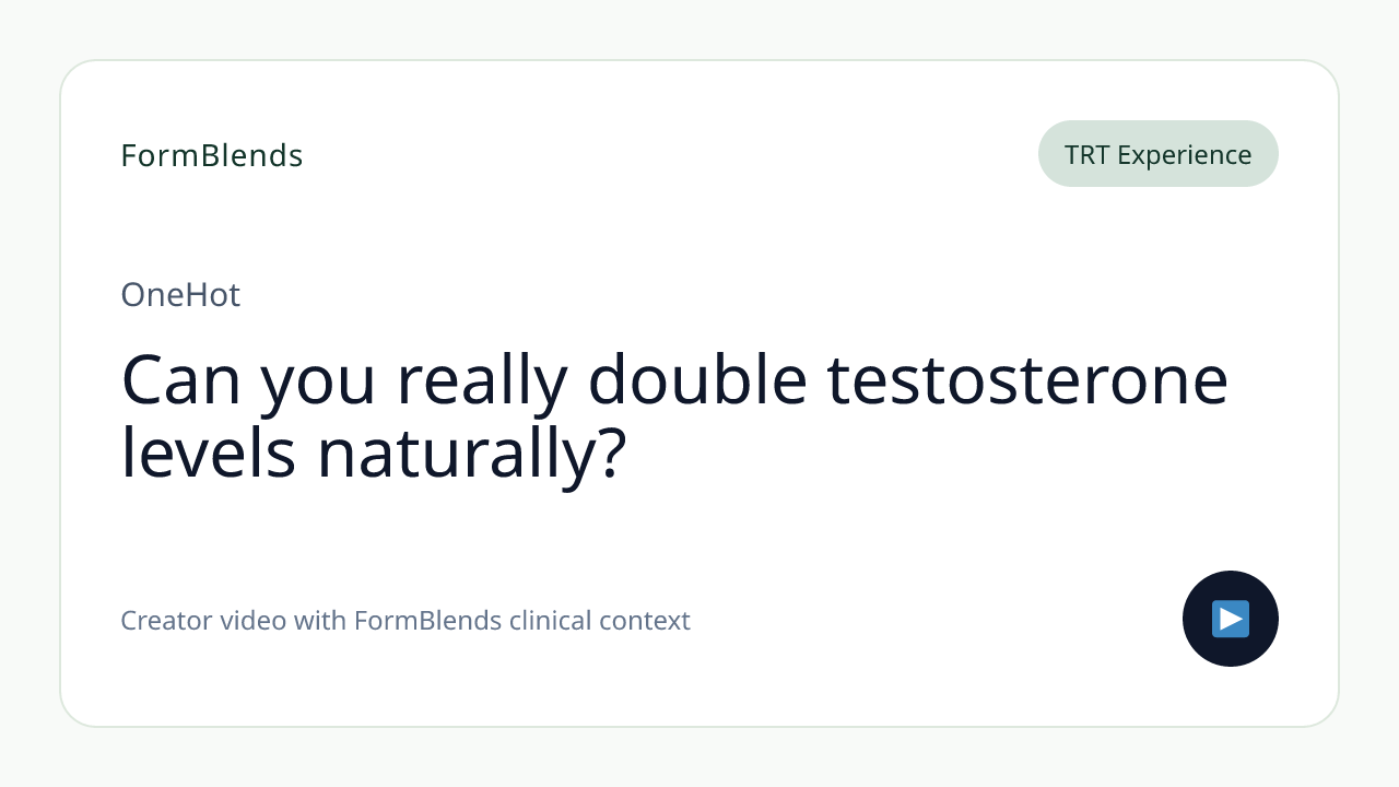 Can you really double testosterone levels naturally?