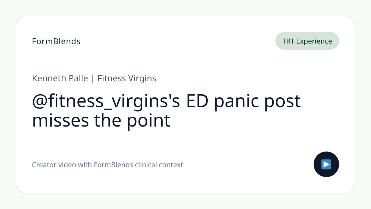 @fitness_virgins's ED panic post misses the point