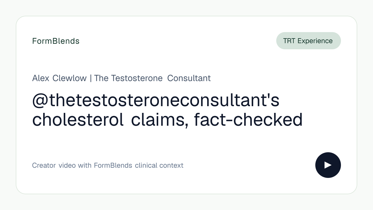 @thetestosteroneconsultant's cholesterol claims, fact-checked