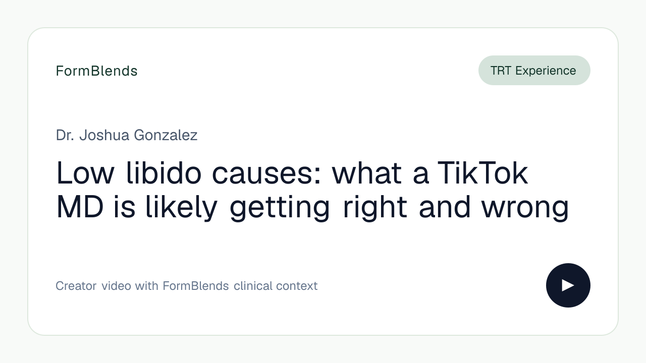 Low libido causes: what a TikTok MD is likely getting right and wrong