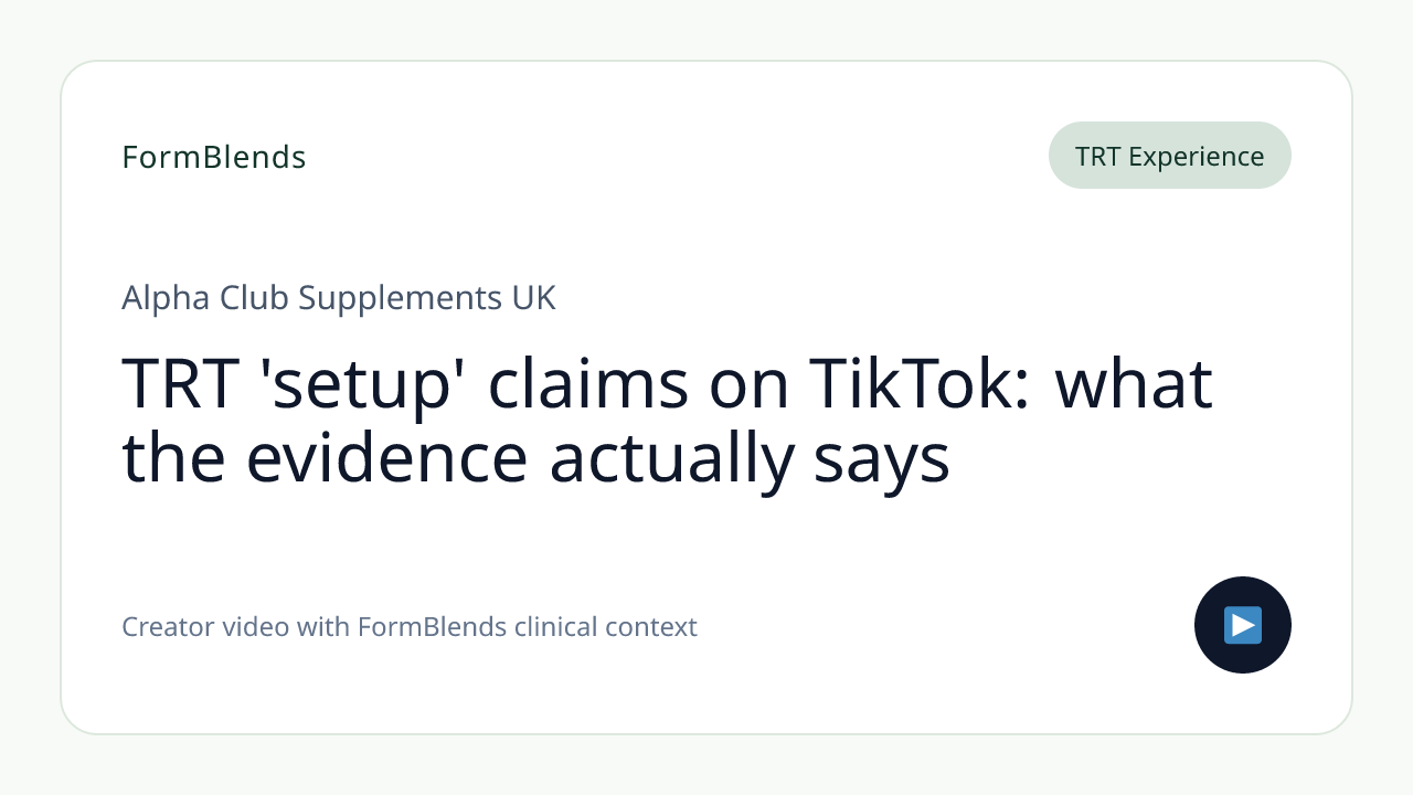 TRT 'setup' claims on TikTok: what the evidence actually says
