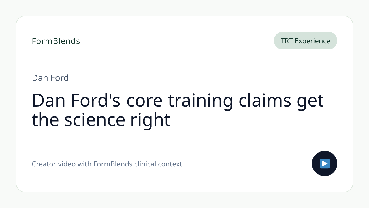 Dan Ford's core training claims get the science right