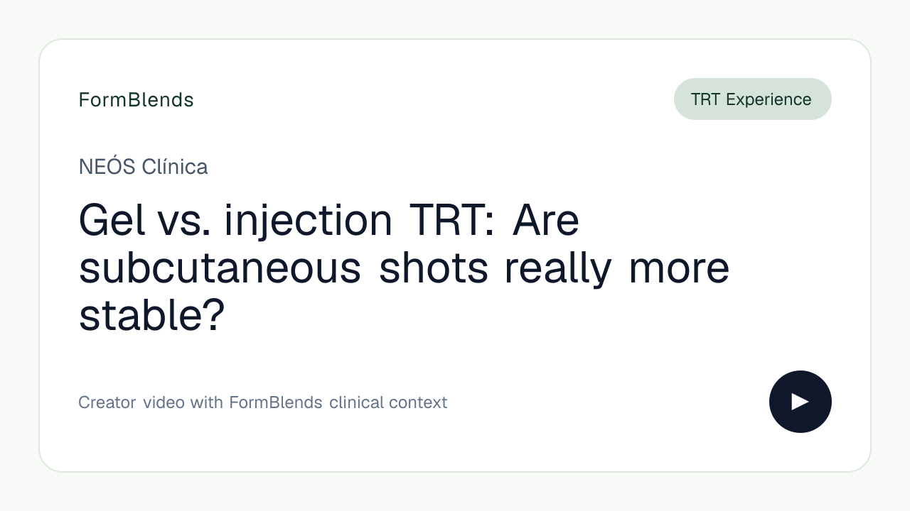 Gel vs. injection TRT: Are subcutaneous shots really more stable?