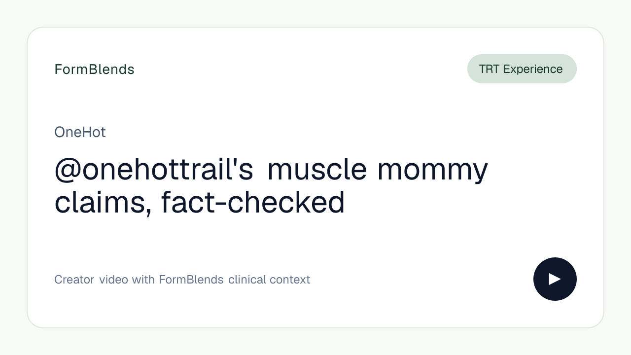 @onehottrail's muscle mommy claims, fact-checked