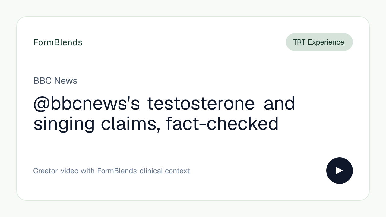 @bbcnews's testosterone and singing claims, fact-checked