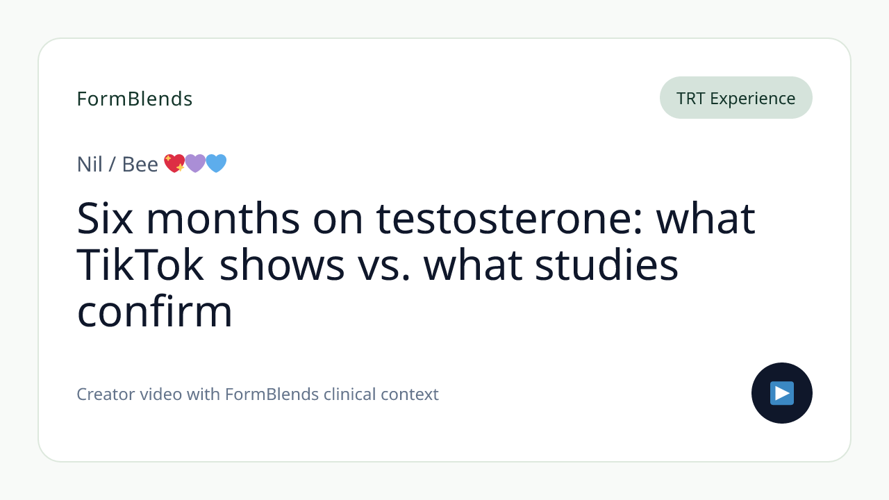 Six months on testosterone: what TikTok shows vs. what studies confirm