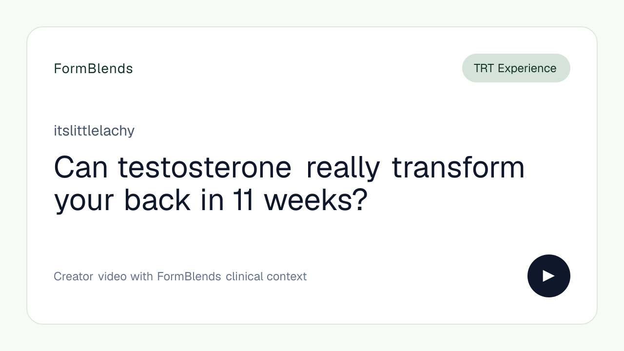 Can testosterone really transform your back in 11 weeks?