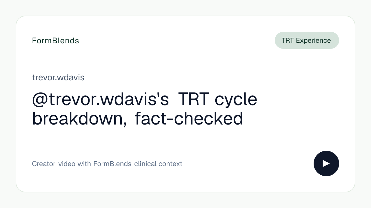 @trevor.wdavis's TRT cycle breakdown, fact-checked