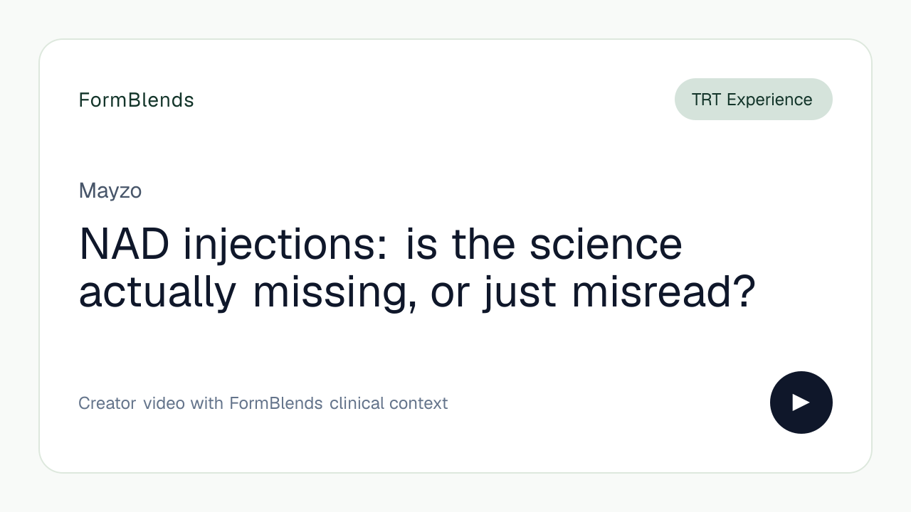 NAD injections: is the science actually missing, or just misread?