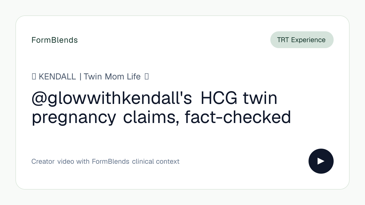 @glowwithkendall's HCG twin pregnancy claims, fact-checked