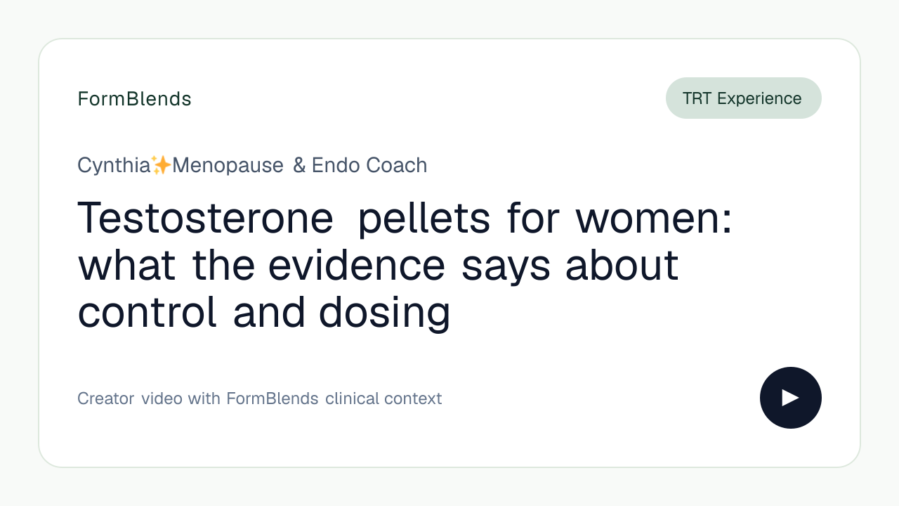 Testosterone pellets for women: what the evidence says about control and dosing