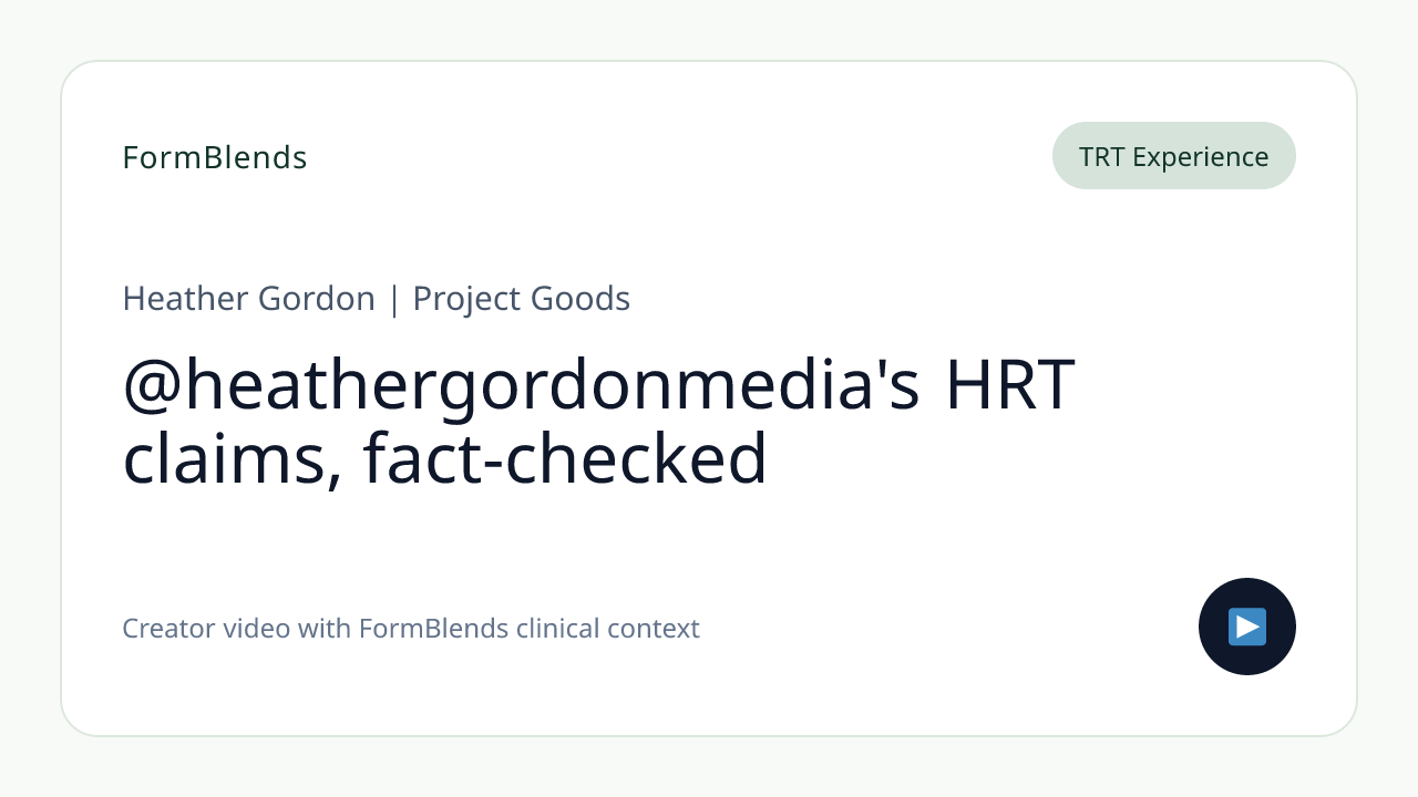 @heathergordonmedia's HRT claims, fact-checked