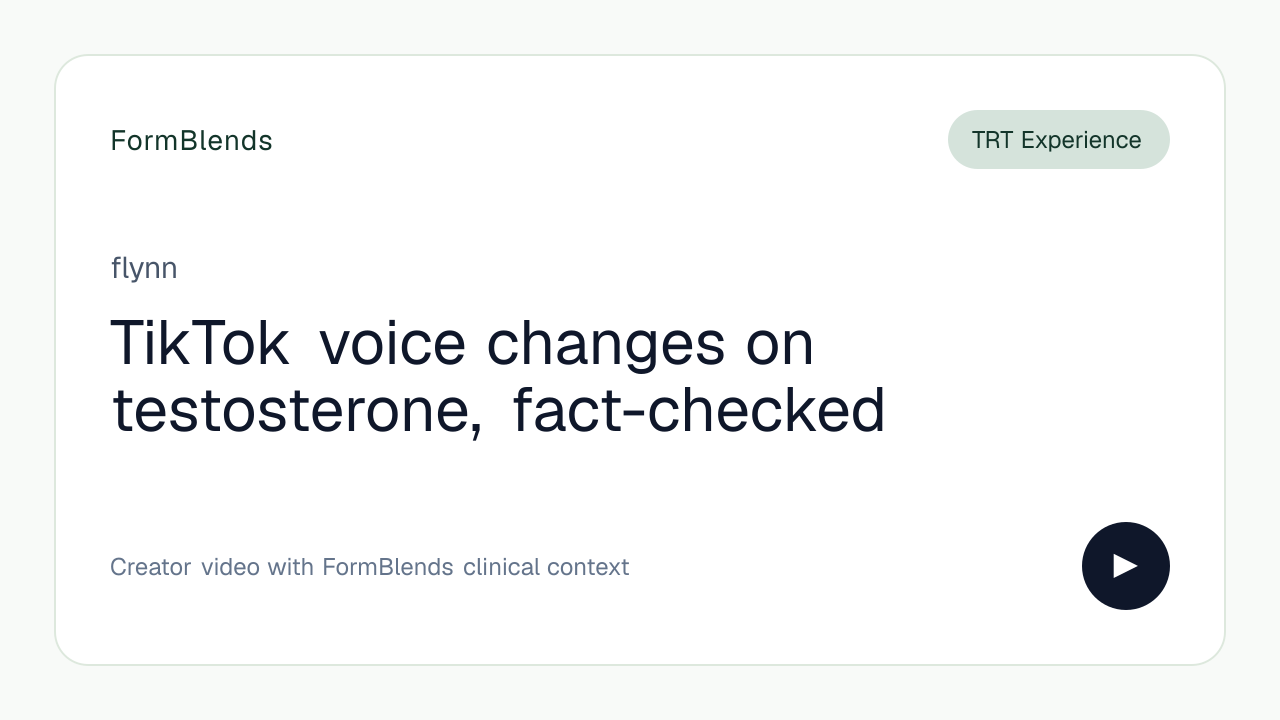 TikTok voice changes on testosterone, fact-checked