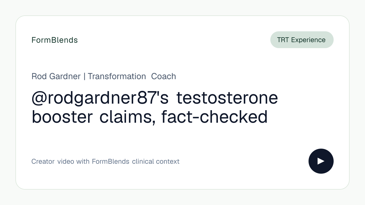 @rodgardner87's testosterone booster claims, fact-checked