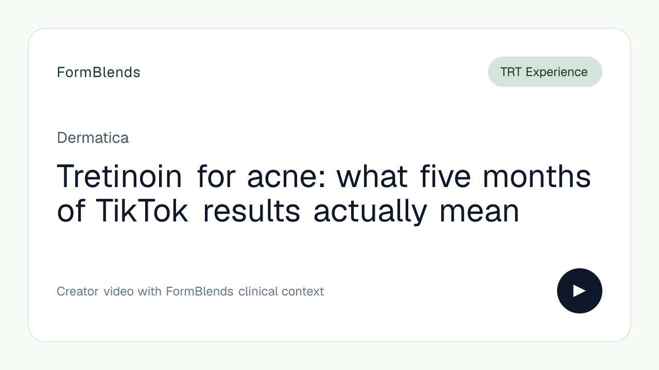 Tretinoin for acne: what five months of TikTok results actually mean
