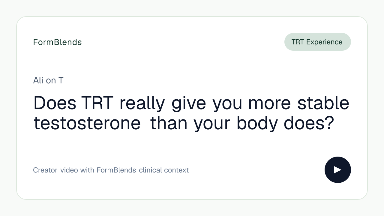 Does TRT really give you more stable testosterone than your body does?