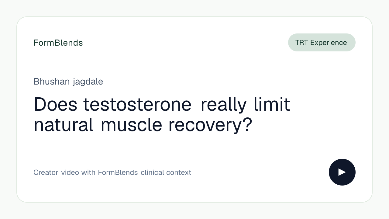 Does testosterone really limit natural muscle recovery?