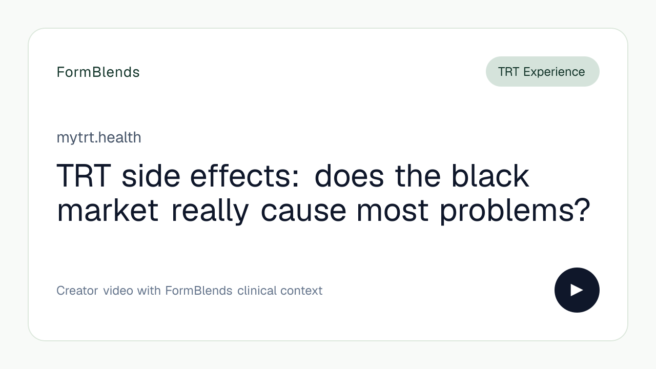 TRT side effects: does the black market really cause most problems?