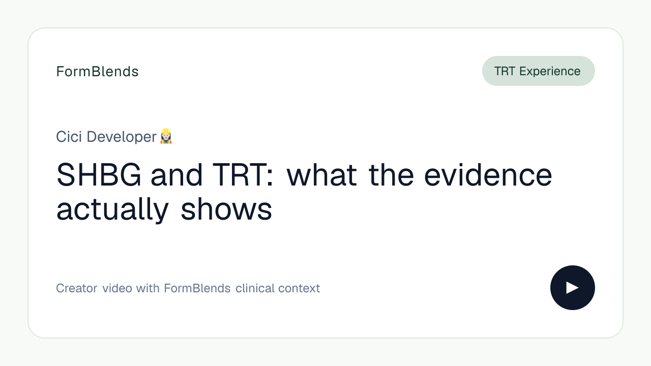 SHBG and TRT: what the evidence actually shows