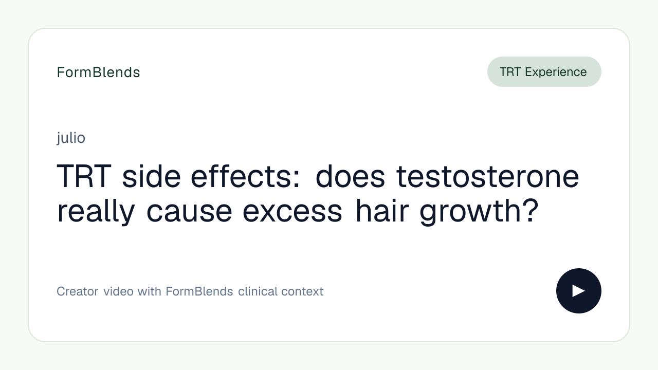 TRT side effects: does testosterone really cause excess hair growth?